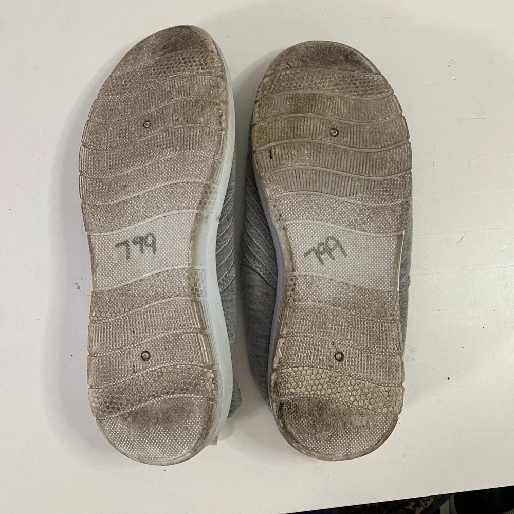 Canvas Casuals Slip On Shoes Womens‎ 7 Gray Comfort Jersey Knit Flats